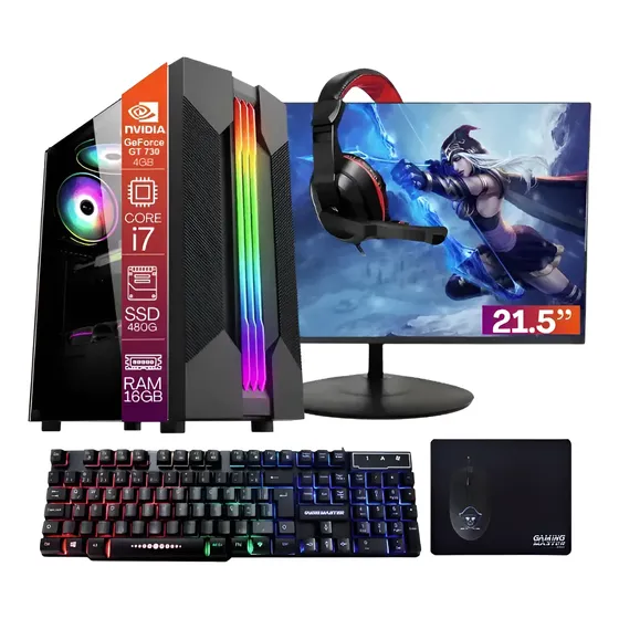 Pc Gamer Tob I7 Ssd 480gb 16gb Ram Nvidia Gt 730 4gb