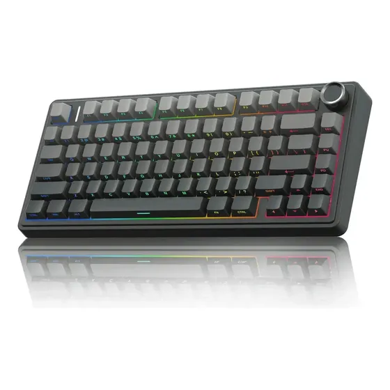 Teclado Mecânico Gamer Aula F75 Tri-mode Degrade Radiante Us Teclado Mecânico Gamer Aula F75 Tri-mode Degrade Radiante Us