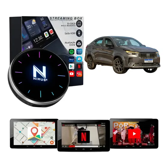 Streaming Box Fiat Fastback Carplay Android 8gb 128gb 4g