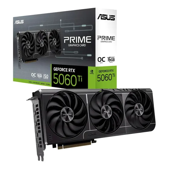 Placa De Vídeo Asus Prime Rtx 5060 Ti O16g, 16gb, Gddr7