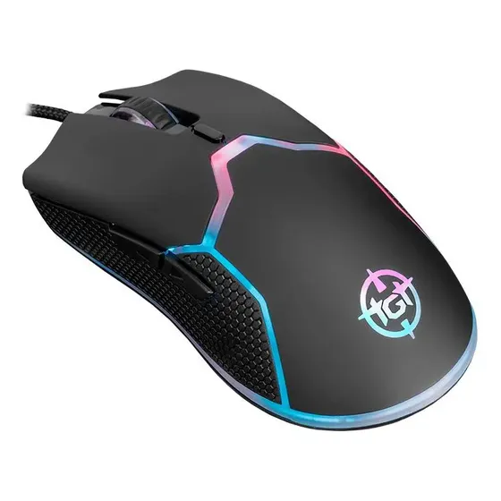 Mouse Gamer TGT Bizon S, Rainbow RGB, 6 Botões, Preto 8400dpi