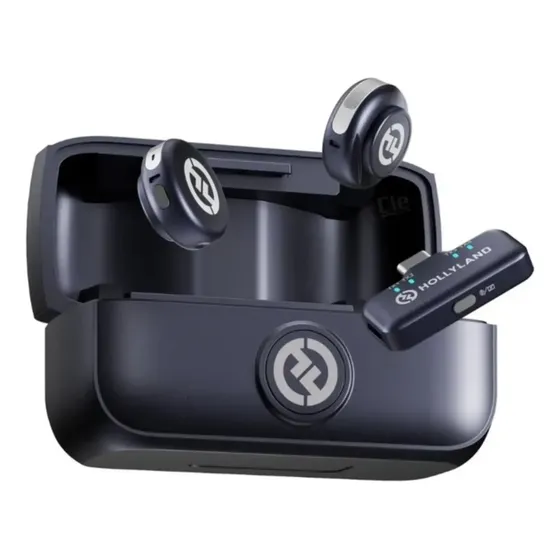Microfone Lapela Hollyland Lark M3 Combo Sem Fio Para Usb-c Preto 2Tx 1 Rx