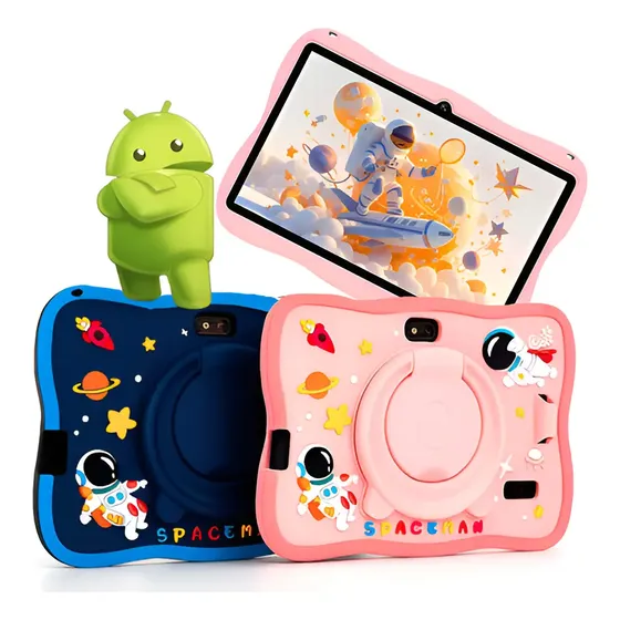 Tablet Infantil EDF Q88 128GB 6GB RAM Rosa Android 12 com Controle Parental