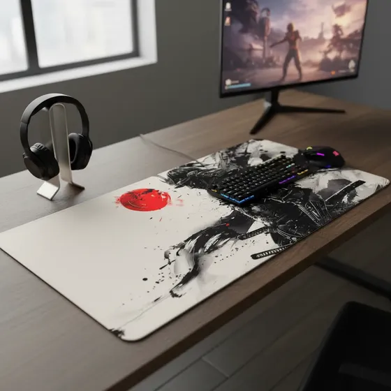Mouse Pad Gamer Profissional 90x40 Ninja Samuray Qualidade