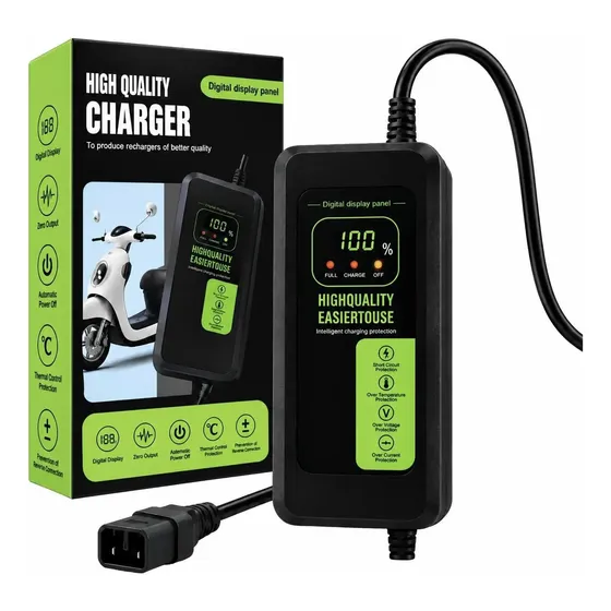 Carregador Bateria 60v 3a Bivolt Moto Elétrica Carga 71,4v