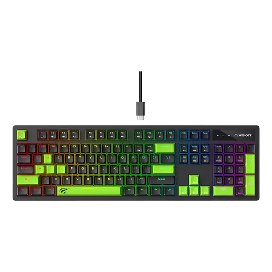 Teclado Gamer Mecânico Havit Kb-893l Rgb Preto