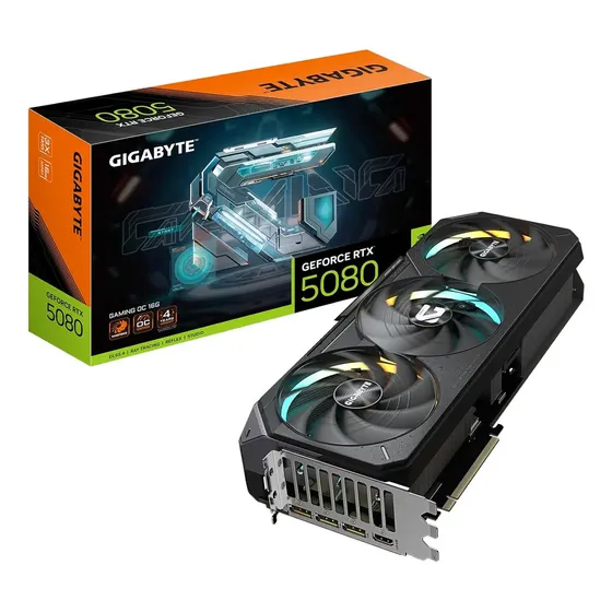 Placa de vídeo Gigabyte Rtx 5080 Gaming Oc 16gb Gddr7