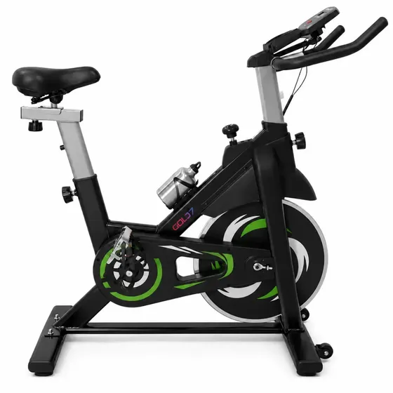 Bicicleta Ergométrica Spinning Mecanica Sprint Roda Inércia 13kgs Preto Verde