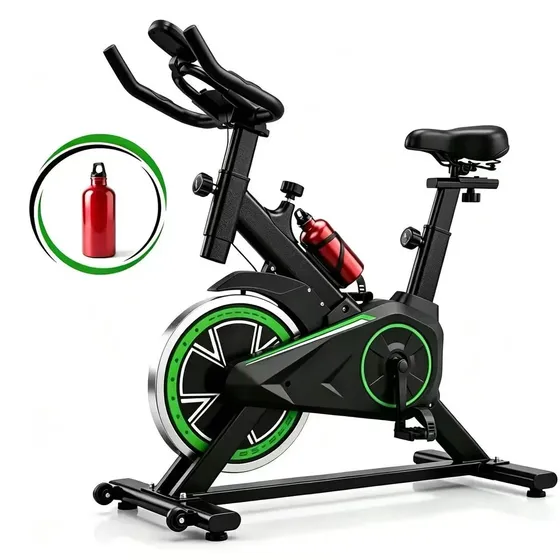 JAGUARIDE Bicicleta Ergométrica Spinning Profissional Equipamentos De Ginástica Para Uso Interno Silenciosa Suporta 120kg Ajustáveis Verde