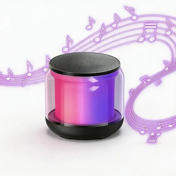 Caixa de Som Bluetooth HANCDON S100 Luzes RGB 5.3 TWS 500mAh USB-C TF Card 3D Surround HiFi Portátil Transparente Caixa de Som Bluetooth HANCDON S100 Luzes RGB 5.3 TWS 500mAh USB-C TF Card 3D Surround HiFi Portátil Transparente
