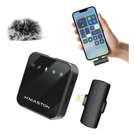 Microfone Lapela Sem Fio Profissional Para Android iPhone Cor Mk13 Lightning Microfone Lapela Sem Fio Profissional Para Android iPhone Cor Mk13 Lightning