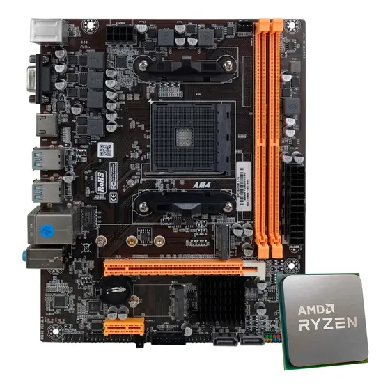 Kit Upgrade Gamer Amd Am4 Ryzen 5 5600gt + Placa Mãe B450