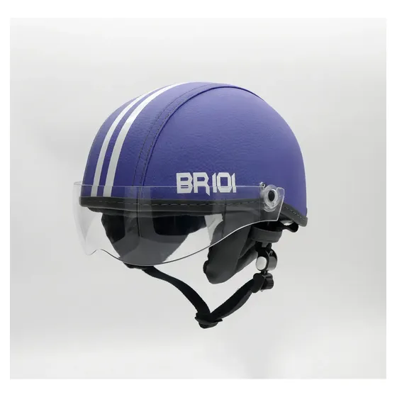 Capacete Couro Bike Skate Patinete Scooter Elétrica - Roxo Capacete Couro Bike Skate Patinete Scooter Elétrica - Roxo
