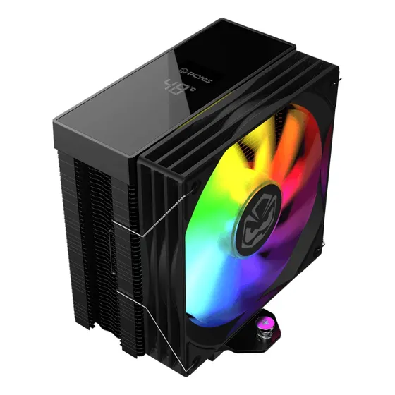 Cooler Pcyes Duley Black Vulcan Tdp 180w Argb Com Display