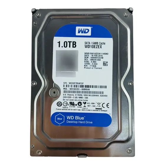 Hd Interno Wd Blue Sata Wd10ezex 1.0tb 64mb