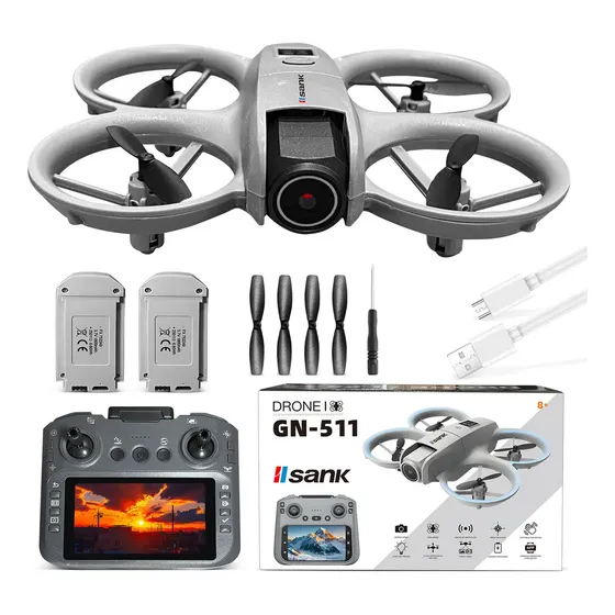 Drone L28s Ecrã De 4,5'' Brushless Com Camera Hd 4k 2 bateria GN-511 GENAI CELYON