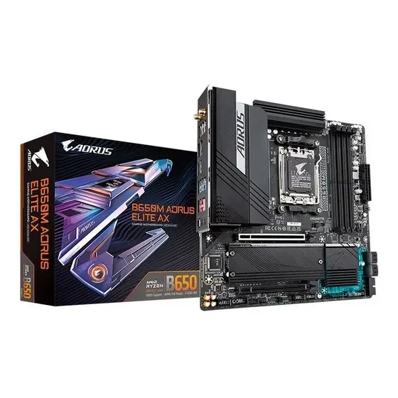 Placa Mae Gigabyte B650m Aorus Elite Amd Am5 Ddr5 B650 Placa Mae Gigabyte B650m Aorus Elite Amd Am5 Ddr5 B650