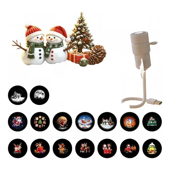 Plug And Play Hd Christmas Projector, Merry Glow