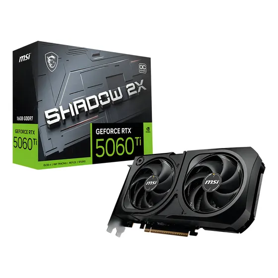 Placa De Vídeo Msi Nvidia Geforce Rtx 5060 Ti Shadow 16gb