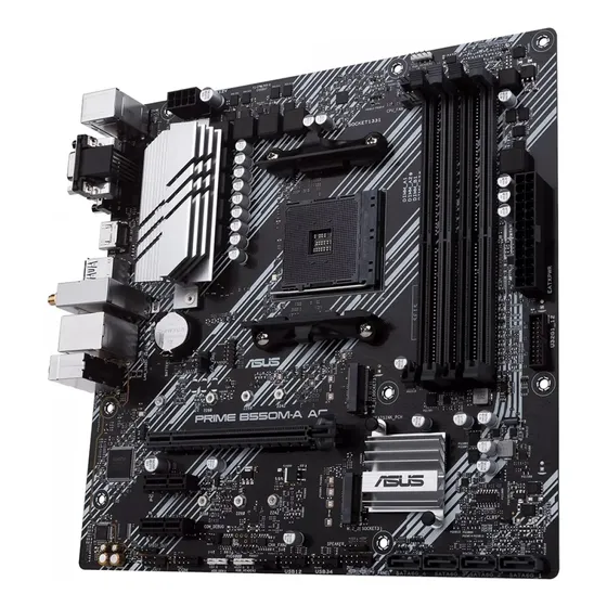 Placa-mãe Asus Prime B550m-a Ac Pcie 4.0 Dual M.2 4x4 Preta