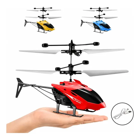 Avião Helicóptero Drone Recarregável Usb Sensor De Mão Voa
