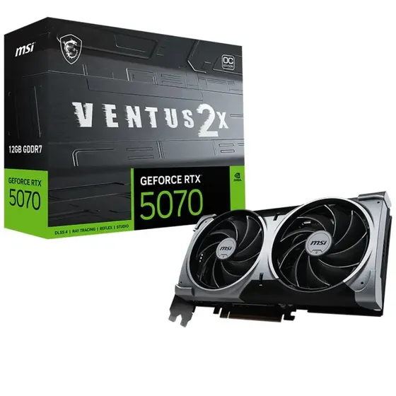 Placa de vídeo Geforce Rtx 5070 12gb Msi Ventus 2x Oc Black