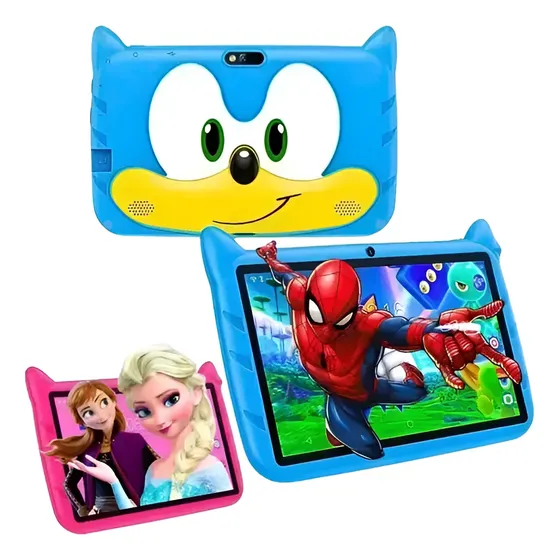 Tablet Infantil Android 15 Sonic Azul 7 128gb 6gb Ram Azul