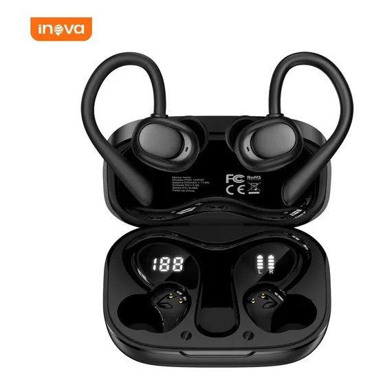 Inova Fone De Ouvido On-ear Bluetooth 6.0 Tws Esportivo Preto Inova Fone De Ouvido On-ear Bluetooth 6.0 Tws Esportivo Preto