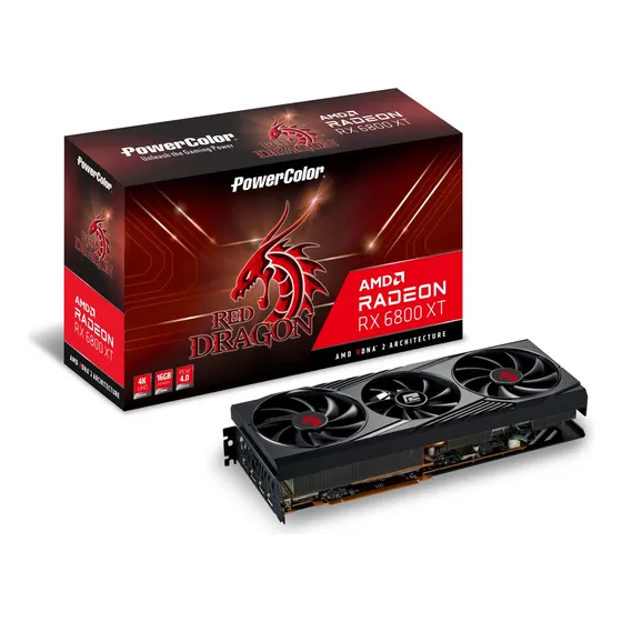 Placa De Vídeo Gaming Powercolor Red Dragon Amd Radeon Rx 68 Placa De Vídeo Gaming Powercolor Red Dragon Amd Radeon Rx 68