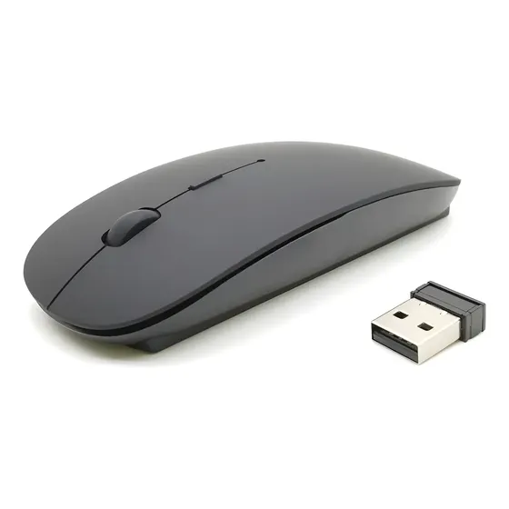 Mouse Sem Fio Bluetooth Recarregável Ergonômico 1600 DPI RGB