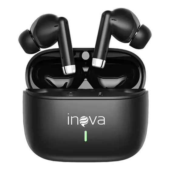 Fone De Ouvido Sem Fio Bluetooth 5.3 Tws Intra-auricular 50h Fone De Ouvido Bluetooth Sem Fio Tws Bateria De Longa Duração Cor Preto, Inova