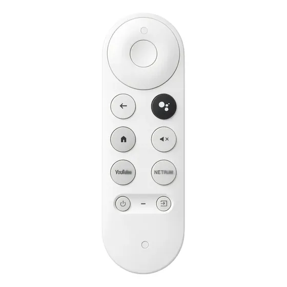 Controle Remoto Compativel Google Tv Chromecast 4k Branco