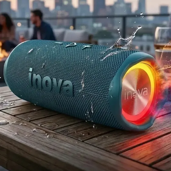 Mini Caixa De Som Bluetooth Portátil, Inova Caixinha Som Potente À Prova D'água, Tws Sem Fio Para Casa/festas/atividades Ao Ar Livre/praia/presentes De Natal, azul