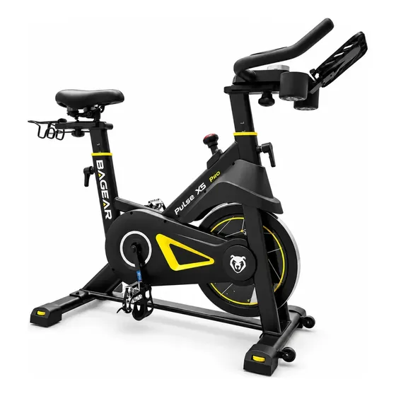 Bicicleta Ergométrica Bike Spinning Magnética BAGEAR Pulse X5 Pro Bluetooth 150kg Silenciosa Roda de Inércia 10kg real Bicicleta Ergométrica Bike Spinning Magnética BAGEAR Pulse X5 Pro Bluetooth 150kg Silenciosa Roda de Inércia 10kg real