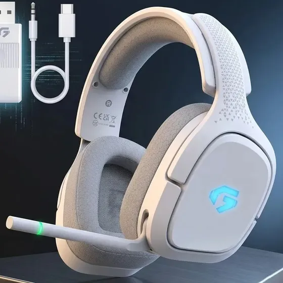 Fone De Ouvido Headset Gamer Sem Fio Olafvi Captain 700 Pro Branco Bluetooth Microfone Pc Videogame Fone De Ouvido Headset Gamer Sem Fio Olafvi Captain 700 Pro Branco Bluetooth Microfone Pc Videogame