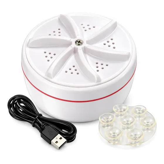 Mini Máquina De Lavar Portátil Usb Roupas Íntimas Ventosa