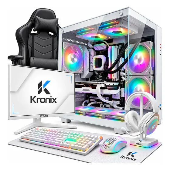 Pc Gamer Completo Branco 32gb Nvme 512gb Gtx Ddr5 Cadeira