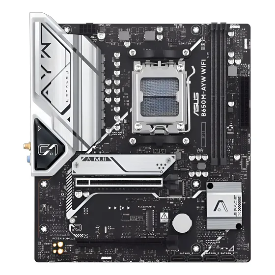 Placa Mãe Asus B650m Ayw Wi-fi B650 Amd Am5 Ddr5 Matx Preto
