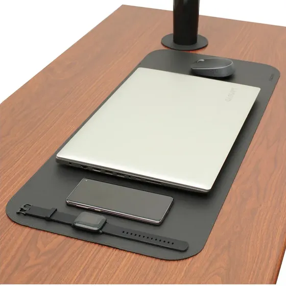 Mouse Pad Gamer Grande Feroz Wf 80x30 Em Couro Sintético Preto