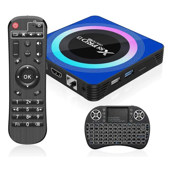 Caixa De Tv Android 13.0 4 Gb 64 Gb, Quad Core Smart 8k Com