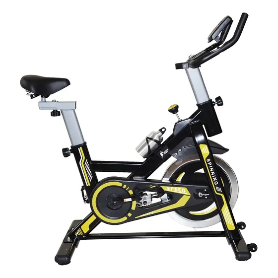 Bicicleta Spinning Com Roda De Inércia D 20kg Fitnes Amarela