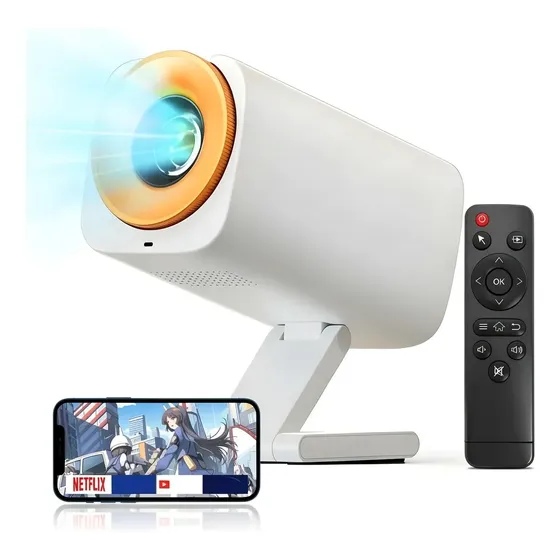 Mini Projetor Portátil 1080p Full Hd Android13 Smart Wifi6 Mini Projetor Portátil 1080p Full Hd Android13 Smart Wifi6