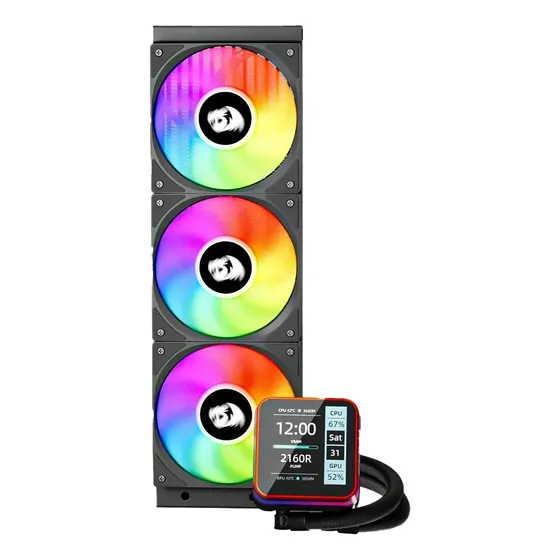 Water Cooler Redragon Ccw-3015r 360mm Argb C/ Display Lcd Preto