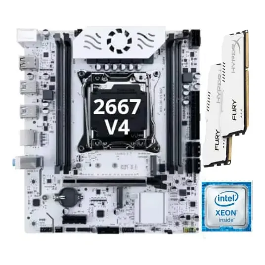Kit Placa Mãe + Xeon E5-2667 V4 + Placa X99 + 16gb Ddr4 Ecc