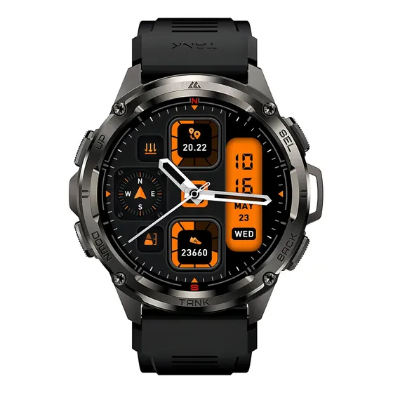 Relogio Smartwatch Masculino Kospet T3 Ultra,1.43"Amoled Relogio Esportivo Inteligente Gps,5atm&Ip69k, Chamadas Bluetooth Monitor De Frequência Cardíaca/SPO2/Sono,60 Dias De Bateria,170 Modo Esportivo