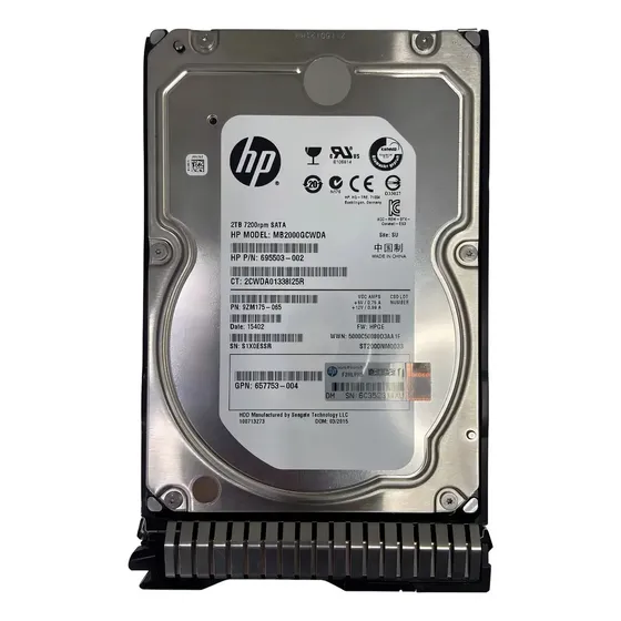 Hd Servidor Hp 2tb 7,2k 3,5 Sata 6gbps 658102-001 657753-004