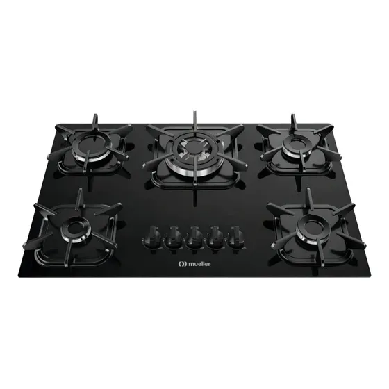 Fogão Cooktop - Mueller 5 Bocas - Queimadores Preto