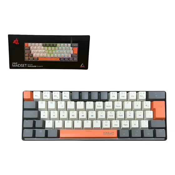 Teclado Mecânico Gamer Ergonômico Anti-ghosting Arco-íris
