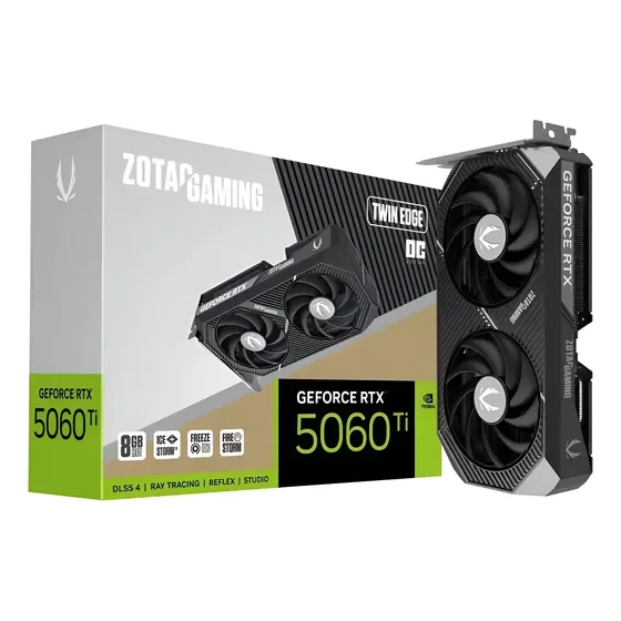 Placa De Video Zotac Rtx 5060 Ti, 8gb, Gddr7, 128-bit