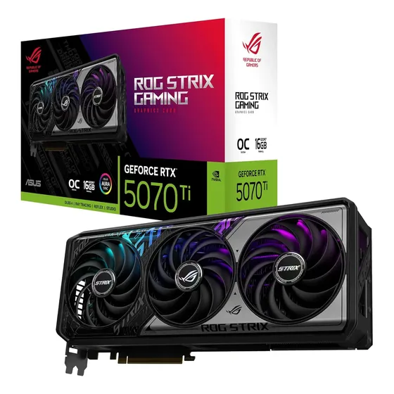 Placa De Vídeo Asus Rog Strix Rtx 5070 Ti Oc 16gb Gddr7